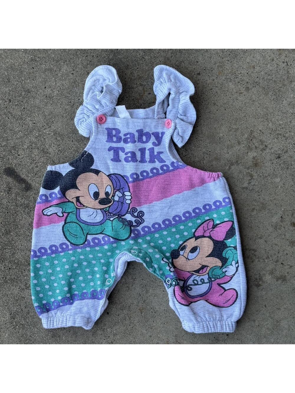 Vintage Disney baby Minnie & Mickey Mouse Romper